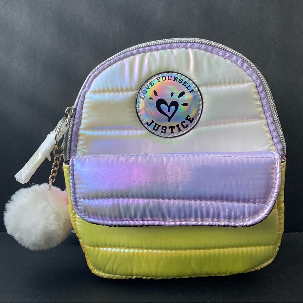 Justice micro mini dome colourful crossbody bag. New without tags